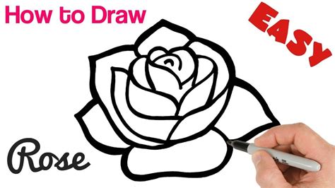 rose drawings simple|simple rose drawing for beginners.